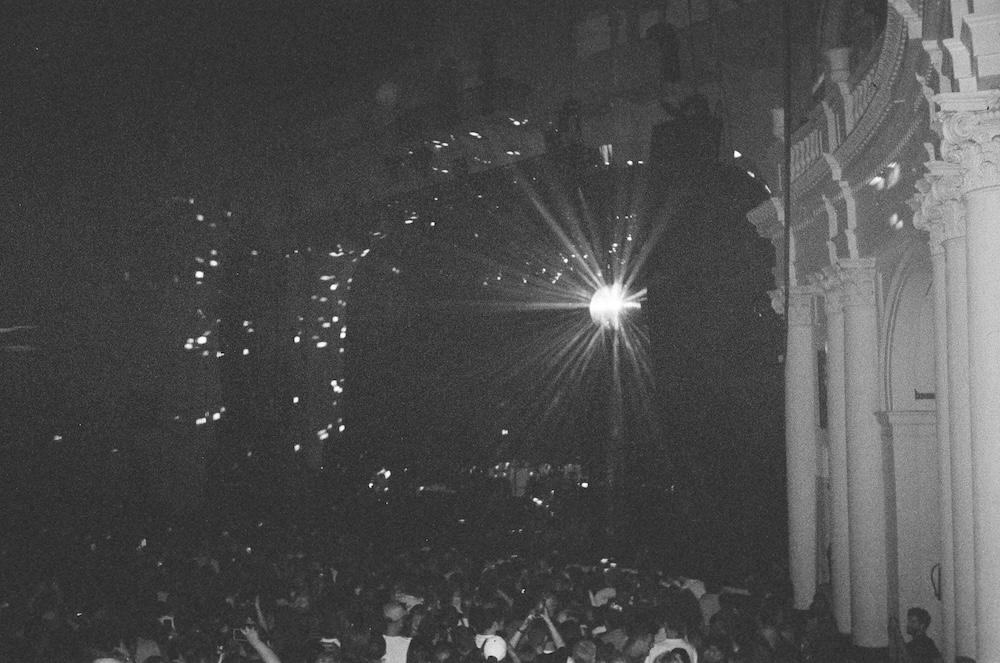 the disco ball bouncing light at lcd soundsystem