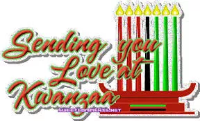a gif saying sending you love at kwanza