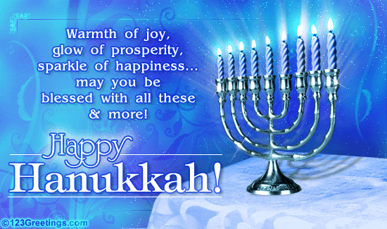 a gif saying happy hanukkah