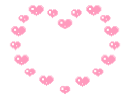 heart shape made up of tiny hearts